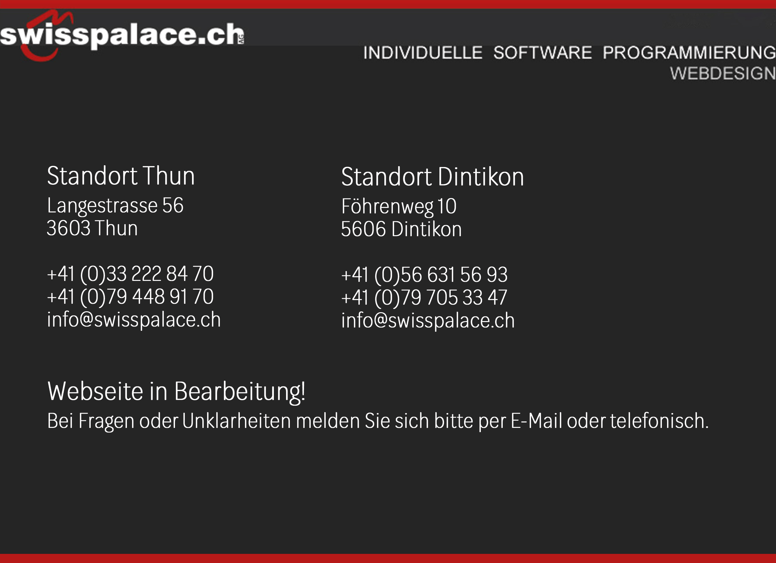 swisspalace.ch AG / 033 222 84 70